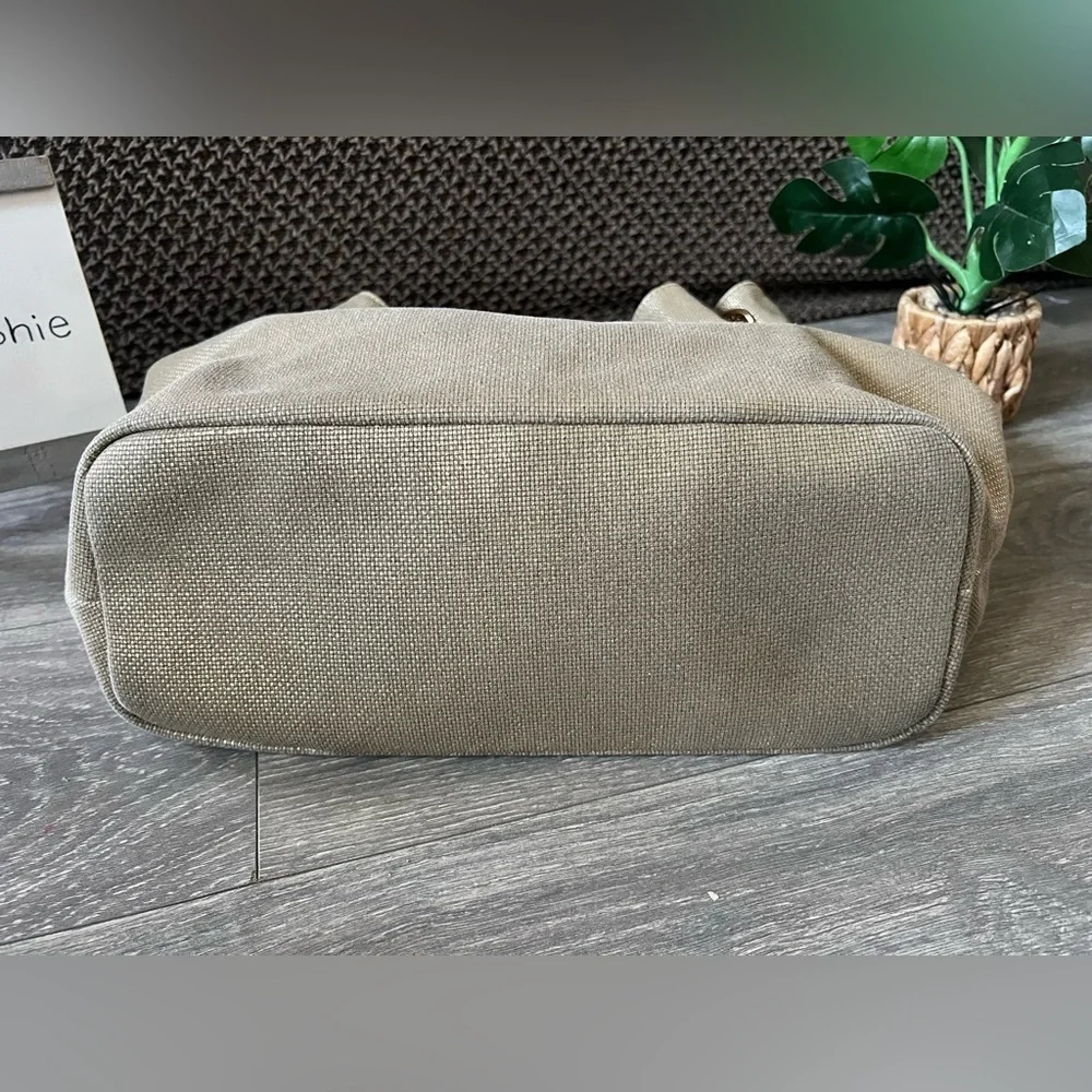 Michael Kors Marina Gathered Drawstring Gold Metallic Shimmer Hobo Shoulder Bag.